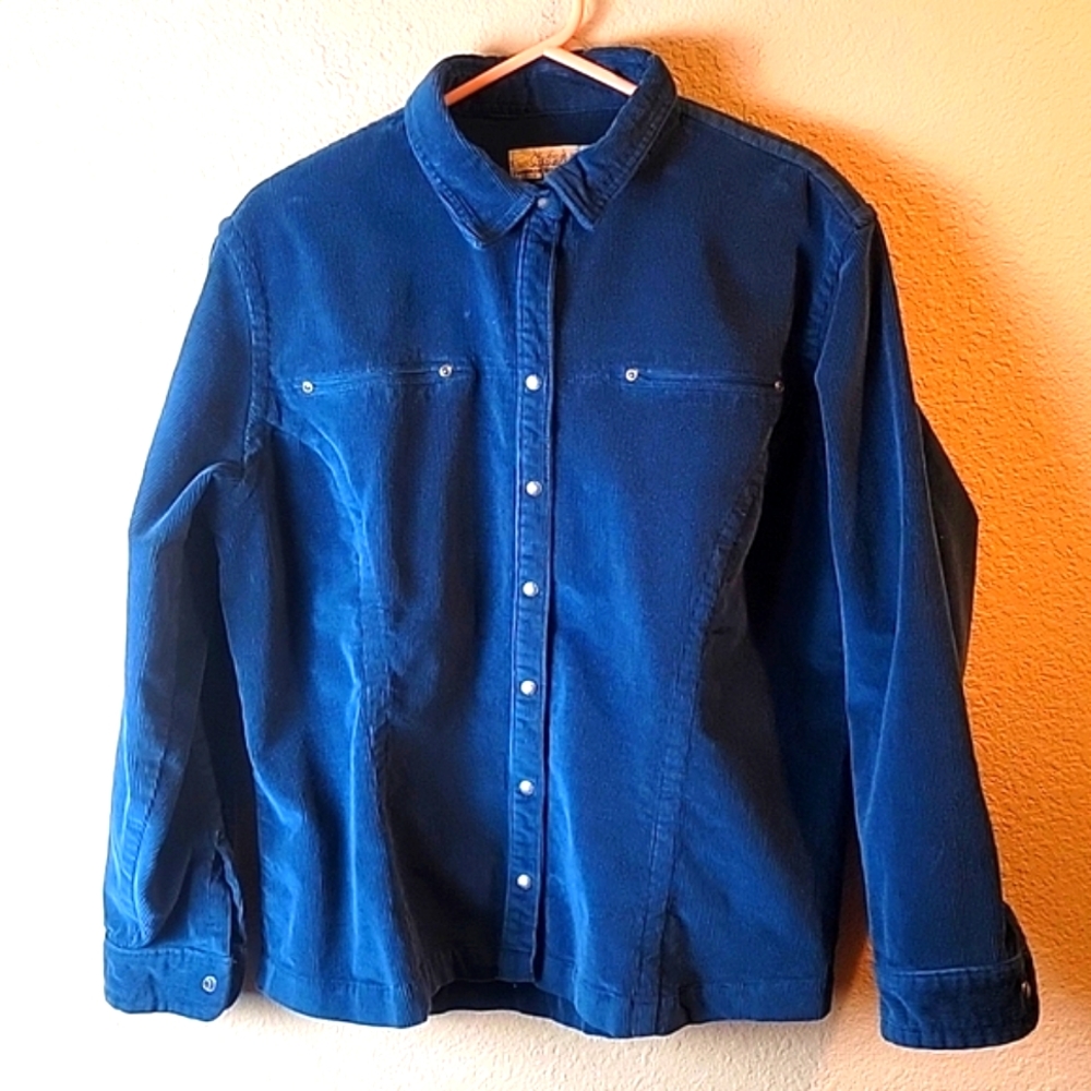 XL corduroy blue heavy ls shirt